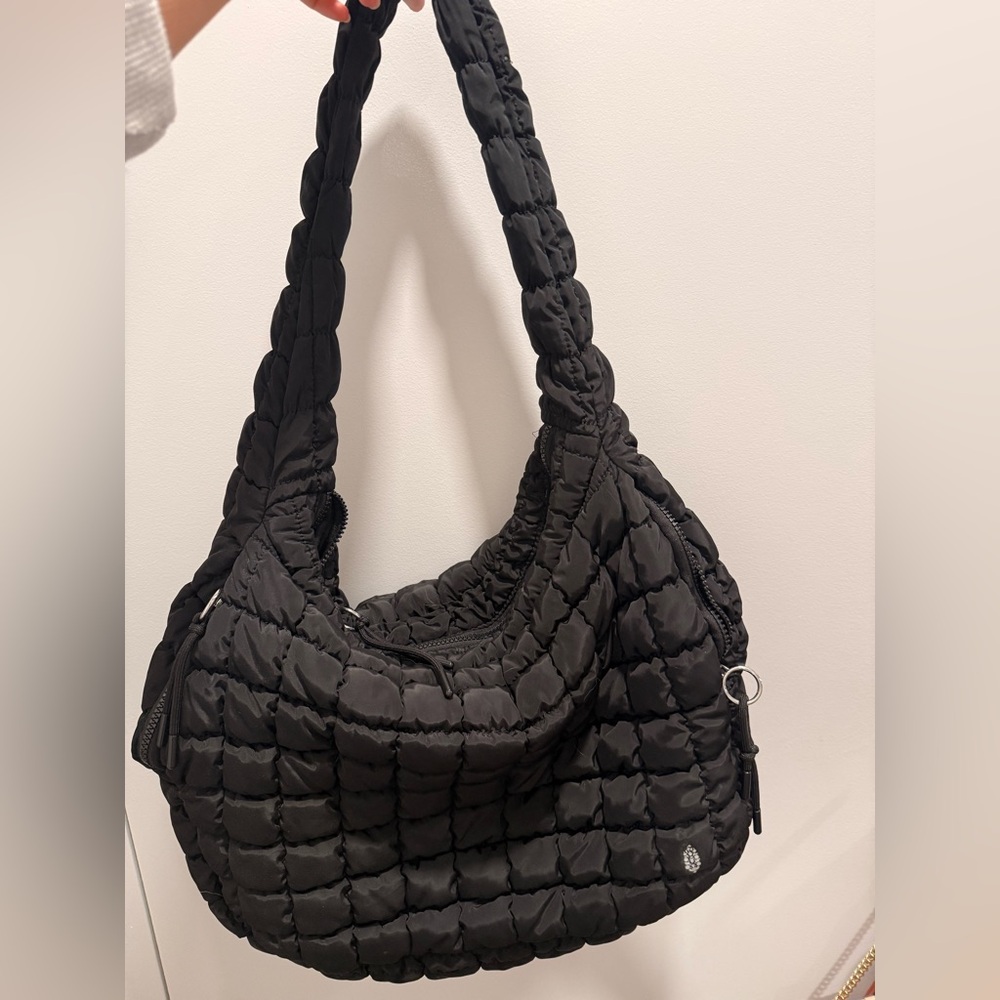 Free People Quilted Carryall Bag in Black